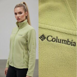 Pale chartreuse zipper fleece - Columbia Sportswear brand
